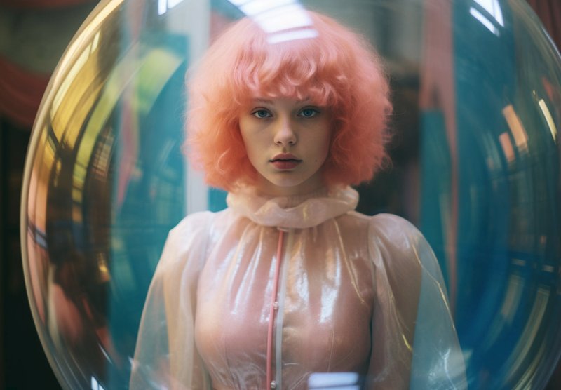 A person seen through blurred glass, symbolizing detachment and the unreal feeling of dissociation.